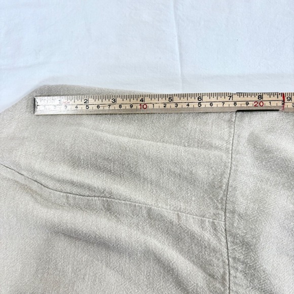 Old Navy Womens Linen Blend Smocked Back Fit and Flare Dress Beige Large - Picture 5 of 8